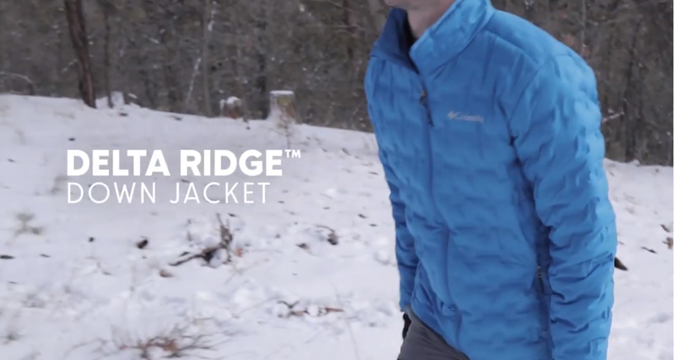 light blue down coat